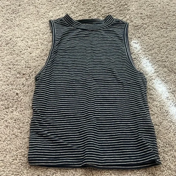 High neck striped tank top - Picture 1 of 2